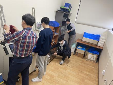 방사선과 실습실 및 강의실 대청소